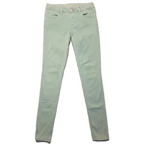American Eagle Womens 2 (Fits 27x30) Jegging Pants Super Super Stretch Green